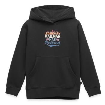 Un facteur légendaire a pris sa retraite - Sweat Premium à capuche enfant bio - noir - Devant - AI Model Kid Male (0cm)