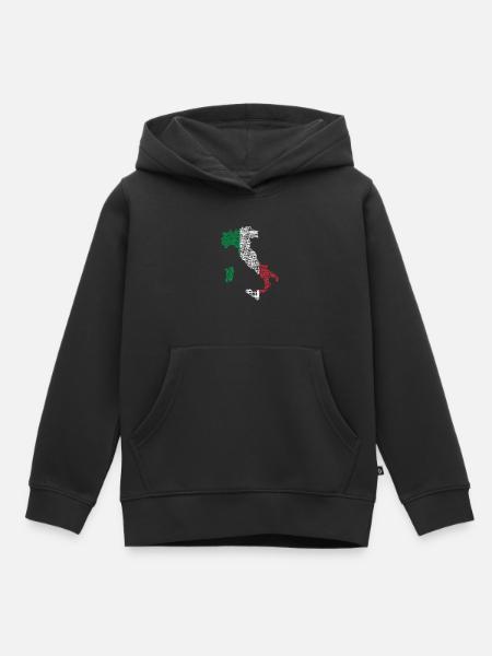 Italien - Kinder Premium Organic Hoodie - Schwarz