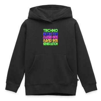 Techno Generation - Kinder Premium Organic Hoodie - Schwarz - Vorne - AI Model Kid Male (0cm)