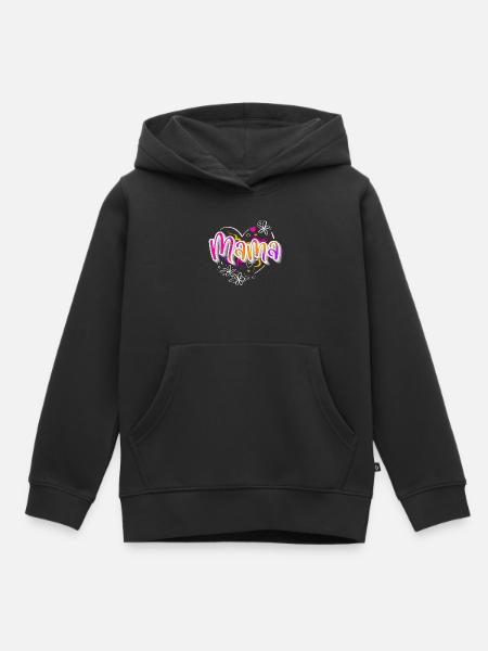 Mama - Kinder Premium Organic Hoodie - Schwarz