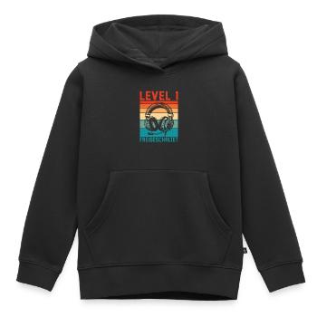 1. Geburtstag Jungen Gamer Level 1 Freigeschaltet - Kinder Premium Organic Hoodie - Schwarz - Vorne - AI Model Kid Male (0cm)