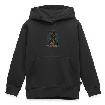 Evil Places - Sweat Premium à capuche enfant bio - noir - Devant - AI Model Kid Male (0cm)