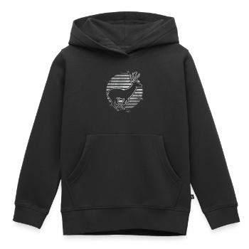 chevreuil - Sweat Premium à capuche enfant bio - noir - Devant - AI Model Kid Male (0cm)