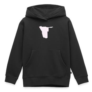 Nambia Silhouette - Sweat Premium à capuche enfant bio - noir - Devant - AI Model Kid Male (0cm)
