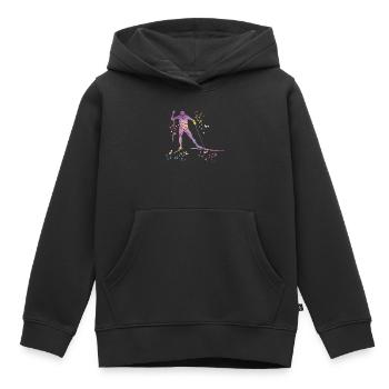Ski de fond Ski de fond - Sweat Premium à capuche enfant bio - noir - Devant - AI Model Kid Male (0cm)