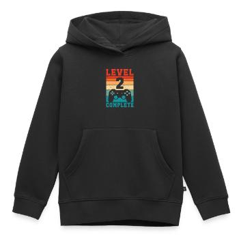 2nd Birthday - 2 years level 2 complete Baby - Kids Premium Organic Hoodie - black - Front - AI Model Kid Male (0cm)