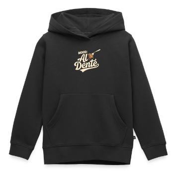 Al Dente Mood | Pasta Saying - Kids Premium Organic Hoodie - black - Front - AI Model Kid Male (0cm)