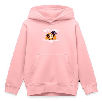 Bitcoin - 21 millions - Cryptomonnaie - Sweat Premium à capuche enfant bio - rose - Devant - AI Model Kid Female (0cm)