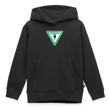 Nachteule Bitte nicht vor 10 Uhr ansprechen - Kinder Premium Organic Hoodie - Schwarz - Vorne - AI Model Kid Male (0cm)