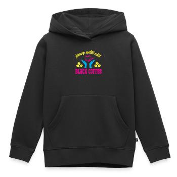 Heavy Metal and Schwarzkaffee Festival Death Metal - Kids Premium Organic Hoodie - black - Front - AI Model Kid Male (0cm)