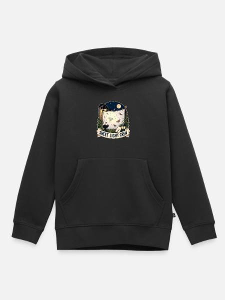 SHEET LIGHT CREW - Kinder Premium Organic Hoodie - Schwarz