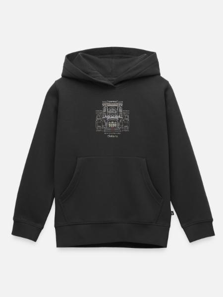 Ankara Kunstmuseum, handgezeichnete Fassade - Kinder Premium Organic Hoodie - Schwarz