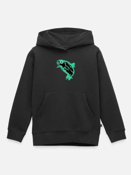 Forelle / Trout (3c) - Kinder Premium Organic Hoodie - Schwarz