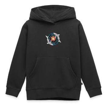 Weißspitzenhochseehaie Hawaiianisch Polynesisch - Kinder Premium Organic Hoodie - Schwarz - Vorne - AI Model Kid Male (0cm)