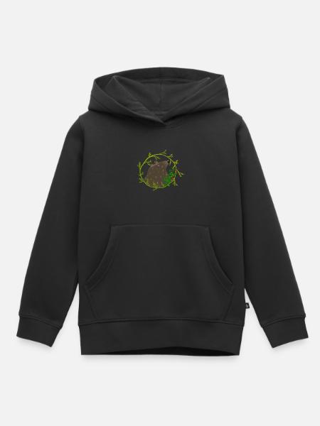 Wildtiere - Kinder Premium Organic Hoodie - Schwarz