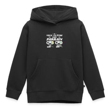 Do you want to be my godfather, Gamer godfather request - Kids Premium Organic Hoodie - black - Front - AI Model Kid Male (0cm)