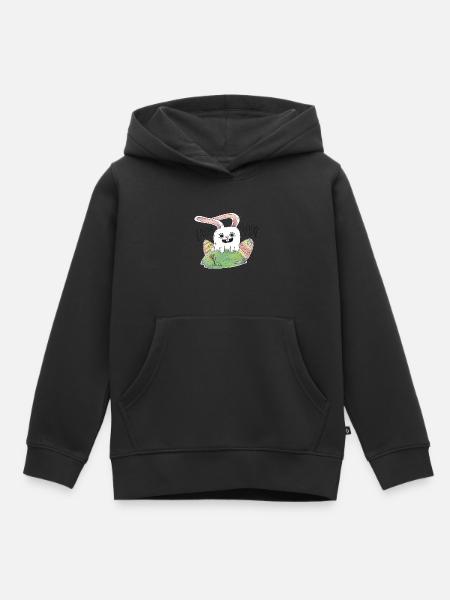 Ostern ist hier! Schönes Geschenk Cool für Kinder - Premium børne hættetrøje økologisk - sort