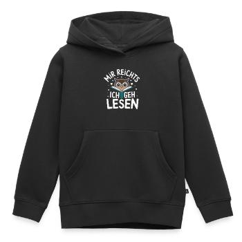 oiseau de nuit hibou hibou oiseau - Sweat Premium à capuche enfant bio - noir - Devant - AI Model Kid Male (0cm)