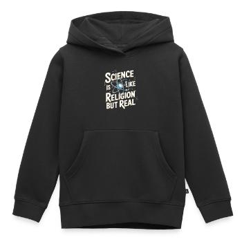 Athéisme, athée, anti-religion, agnostique - Sweat Premium à capuche enfant bio - noir - Devant - AI Model Kid Male (0cm)