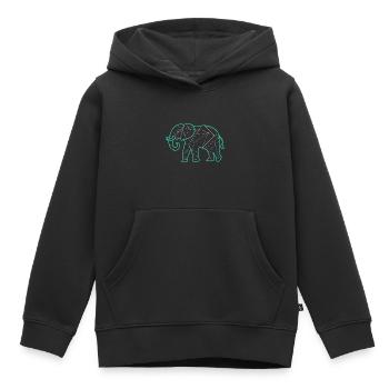Geometric elephant geometric elephant - Kids Premium Organic Hoodie - black - Front - AI Model Kid Male (0cm)