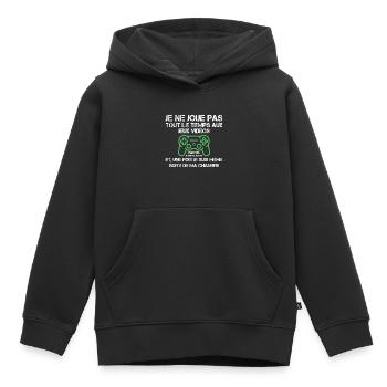 Videospiel-Süchtige-Geschenkidee für Teenager-Gamer - Kinder Premium Organic Hoodie - Schwarz - Vorne - AI Model Kid Male (0cm)