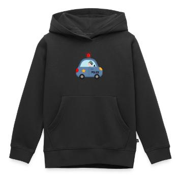Police Polizei Kinderkommisar Blaulicht - Kinder Premium Organic Hoodie - Schwarz - Vorne - AI Model Kid Male (0cm)