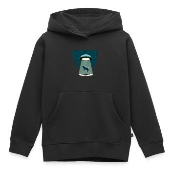 Beware Ufo - Kids Premium Organic Hoodie - black - Front - AI Model Kid Male (0cm)