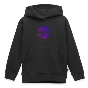Kitesurf Homme Kitesurf Kitesurfer Kitesurf - Sweat Premium à capuche enfant bio - noir - Devant - AI Model Kid Male (0cm)