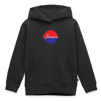 Frankreich - Kinder Premium Organic Hoodie - Schwarz - Vorne - AI Model Kid Male (0cm)