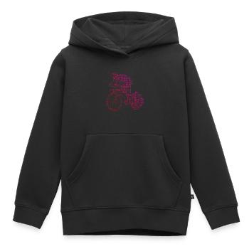 Road Cyclist Road Cycling Road Bike - Kids Premium Organic Hoodie - black - Front - AI Model Kid Male (0cm)