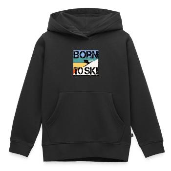 Born to Ski Geschenk - Kinder Premium Organic Hoodie - Schwarz - Vorne - AI Model Kid Male (0cm)