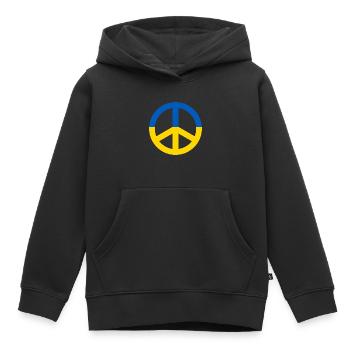Peace Sign Ukraine - Kinder Premium Organic Hoodie - Schwarz - Vorne - AI Model Kid Male (0cm)