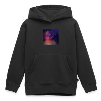 Venus - Kids Premium Organic Hoodie - black - Front - AI Model Kid Male (0cm)
