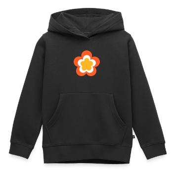 70s Flower Hippie Festival Costume - Kids Premium Organic Hoodie - black - Front - AI Model Kid Male (0cm)