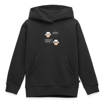 Lustige Unterhaltung MÄH Schafe Schaf mähen - Kinder Premium Organic Hoodie - Schwarz - Vorne - AI Model Kid Male (0cm)