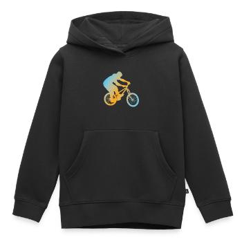 Fahrrad - Kinder Premium Organic Hoodie - Schwarz - Vorne - AI Model Kid Male (0cm)