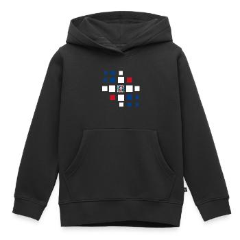 République dominicaine Flag Dom Rep Flag Voyage - Sweat Premium à capuche enfant bio - noir - Devant - AI Model Kid Male (0cm)