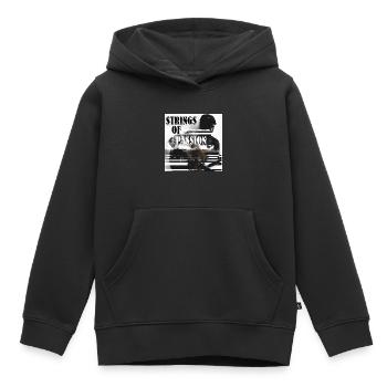 Strings Of Passion - Kids Premium Organic Hoodie - black - Front - AI Model Kid Male (0cm)