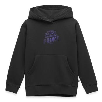 awesome Prince in Purple - Kinder Premium Organic Hoodie - Schwarz - Vorne - AI Model Kid Male (0cm)
