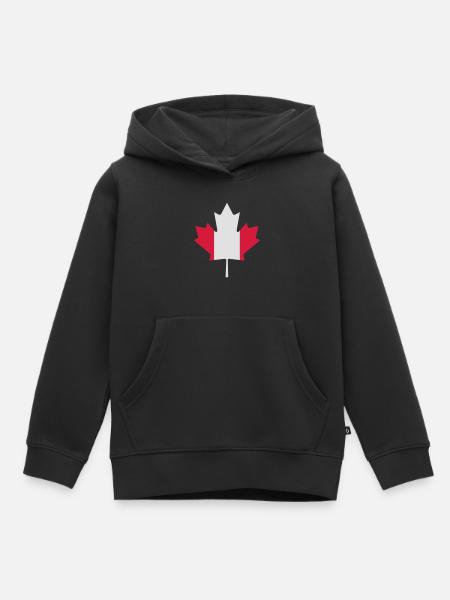 Kanada Flagge - Kinder Premium Organic Hoodie - Schwarz