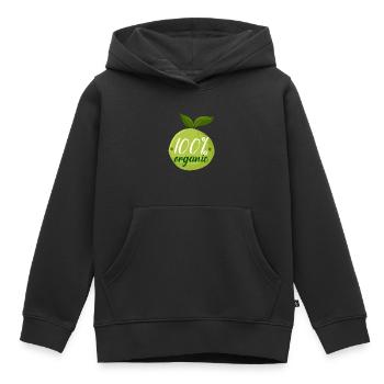 100% bio - Sweat Premium à capuche enfant bio - noir - Devant - AI Model Kid Male (0cm)