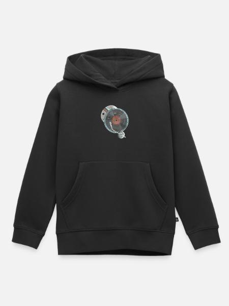 Plattenspieler - Kinder Premium Organic Hoodie - Schwarz