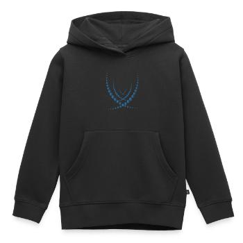 Un motif d'illusion d'optique façonne un cadeau de géométrie - Sweat Premium à capuche enfant bio - noir - Devant - AI Model Kid Male (0cm)