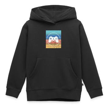Contrôleur de jeu vidéo - Sweat Premium à capuche enfant bio - noir - Devant - AI Model Kid Male (0cm)