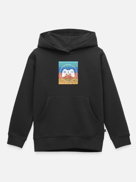 Videospiele Kontroller - Kinder Premium Organic Hoodie - Schwarz