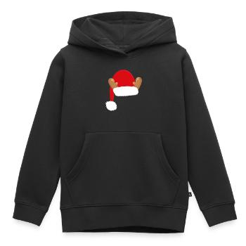 Christmas Nicholas Cap - Kids Premium Organic Hoodie - black - Front - AI Model Kid Male (0cm)