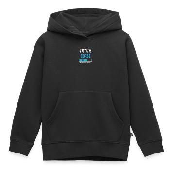 futur CORSE - Sweat Premium à capuche enfant bio - noir - Devant - AI Model Kid Male (0cm)