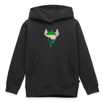 Sierra Leone - Kinder Premium Organic Hoodie - Schwarz - Vorne - AI Model Kid Male (0cm)