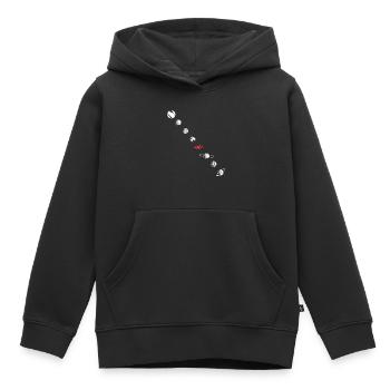 Tesla dans Space Solar System SpaceX - Sweat Premium à capuche enfant bio - noir - Devant - AI Model Kid Male (0cm)