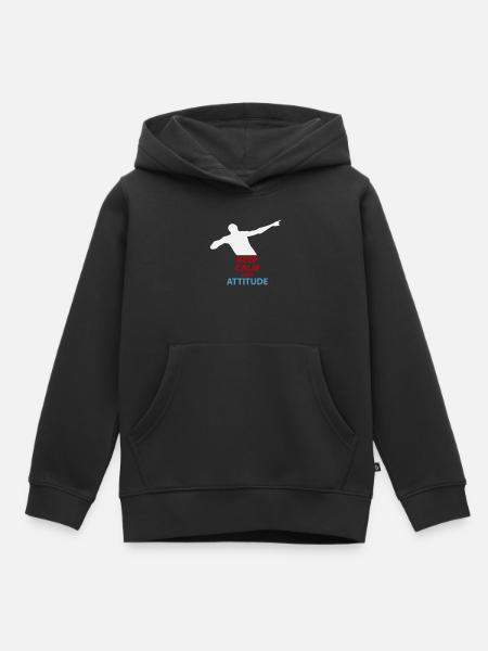 Ruhe und Attitüde Silhouette - Kinder Premium Organic Hoodie - Schwarz